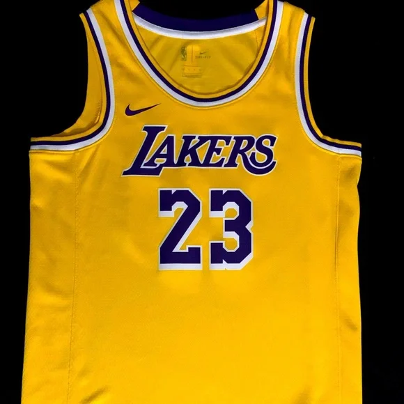 Nike LeBron James Los Angeles Lakers #23 Gold / Yellow Icon NBA Swingman Jersey - Picture 1 of 7